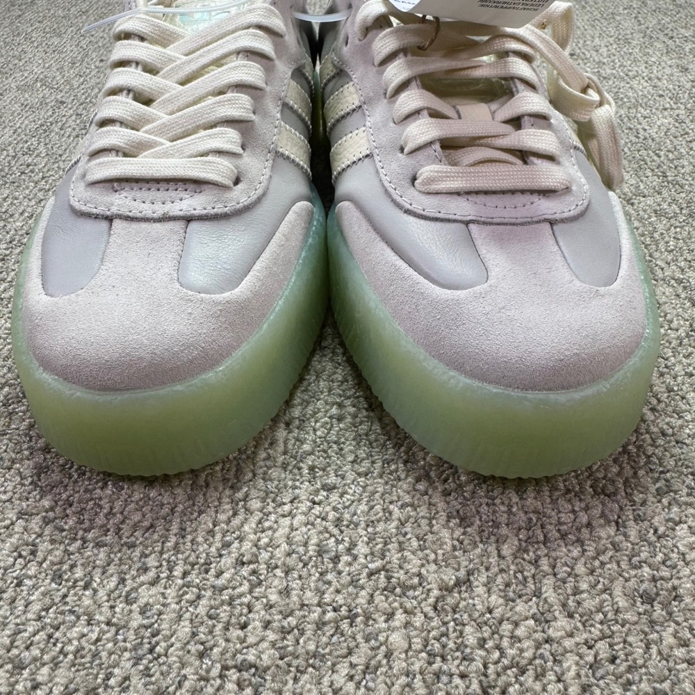 NWT Adidas Sambae W Platform Sneakers Women's 6.5 Grey Silver Mint Translucent - Picture 7 of 13